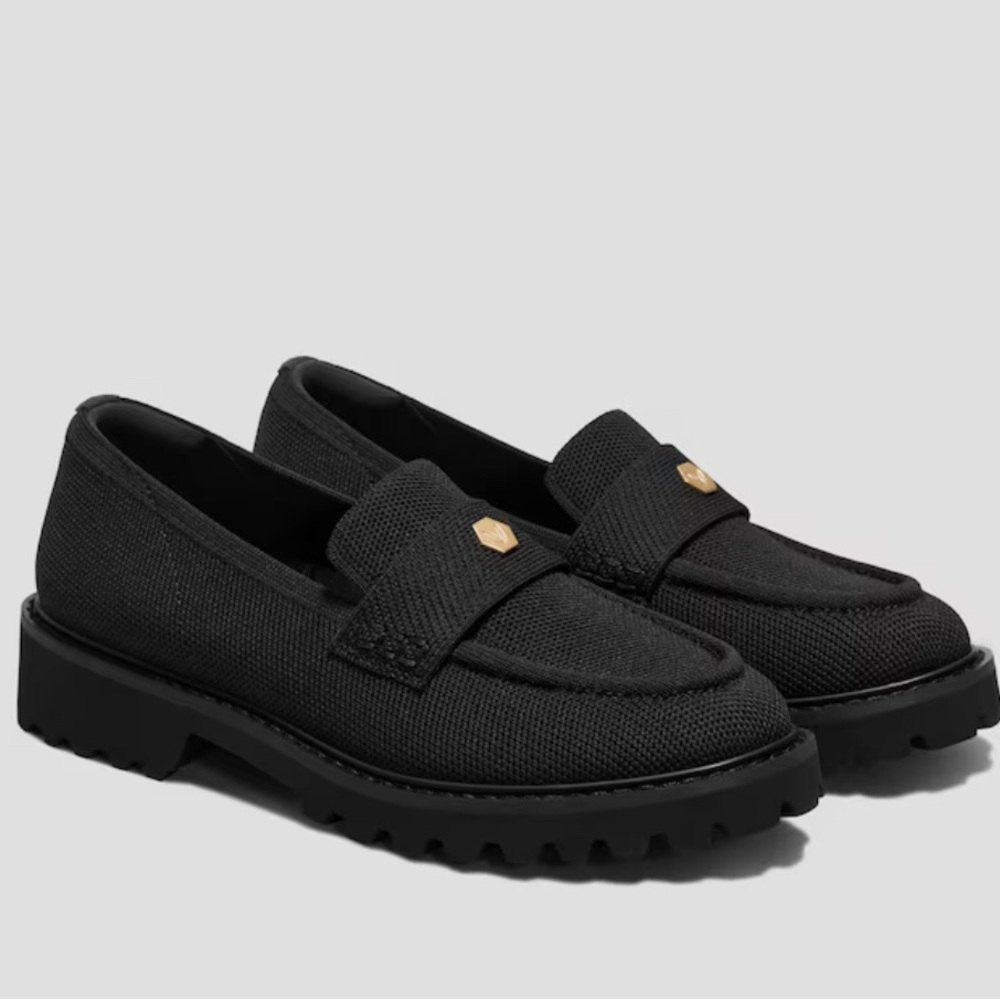 Vivaia Round-Toe Platform Chunky Heel Loafers (Francesca)